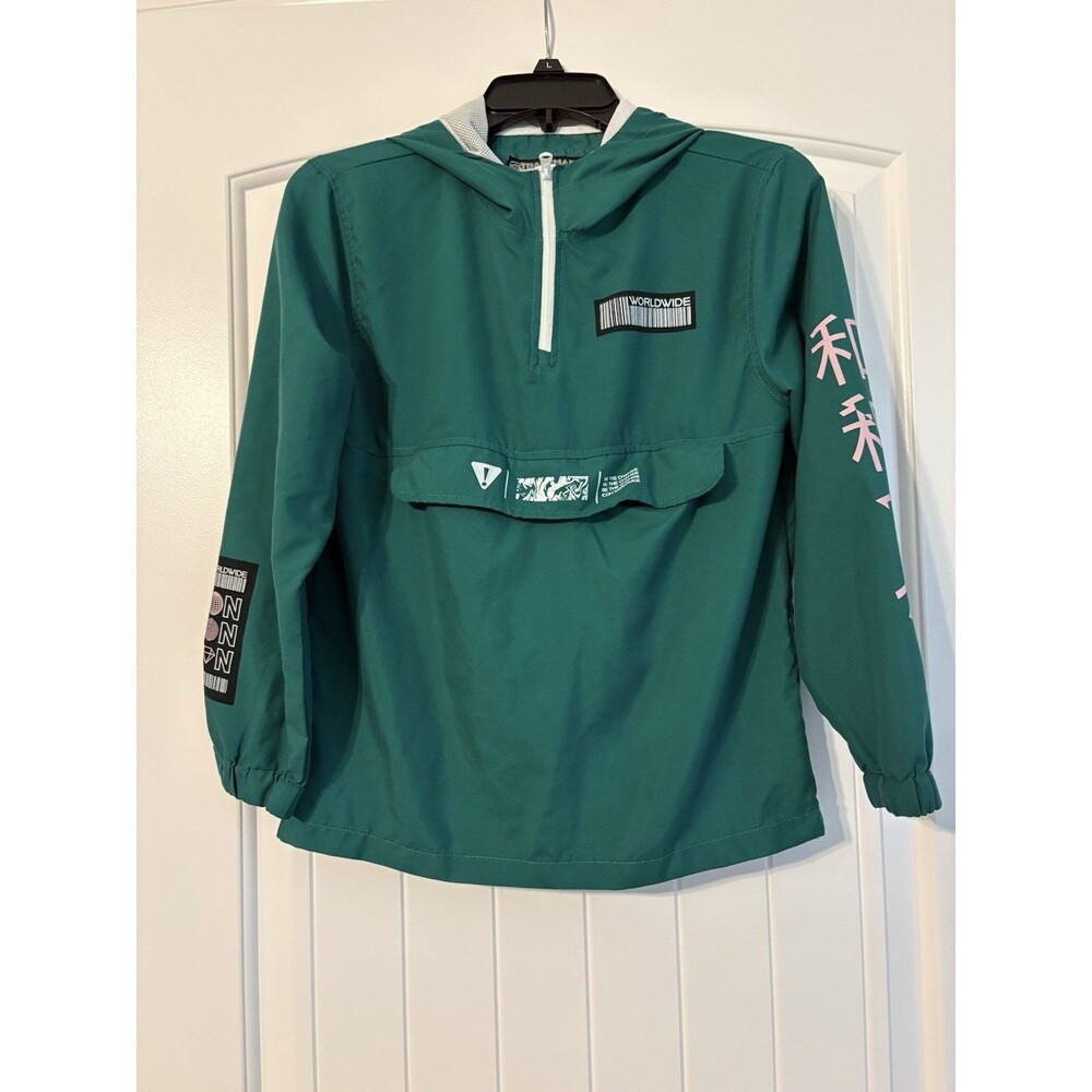 Pre- Owned Brooklyn Cloth Green Pullover Hoodie Lightweight Jacket Men’s Medium